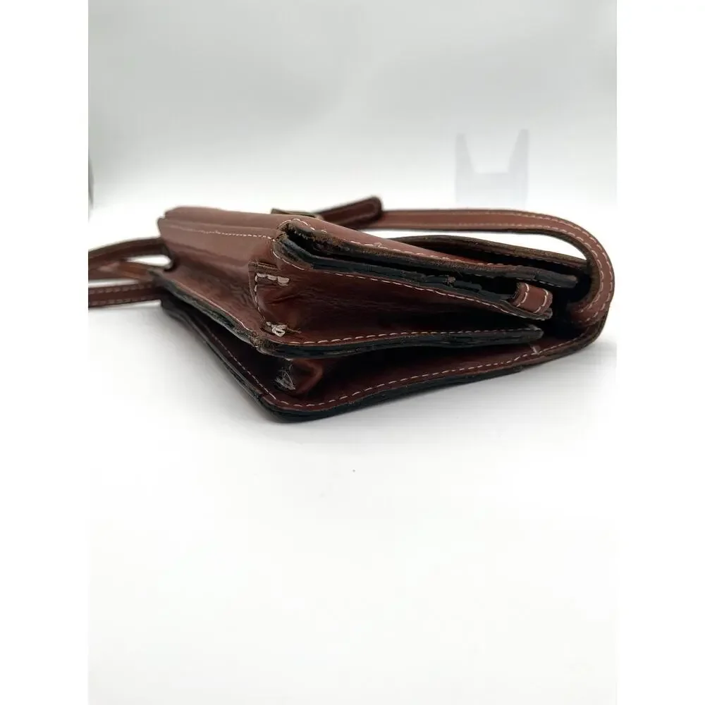 Patricia Nash Bianco Leather Crossbody Satchel , Brown